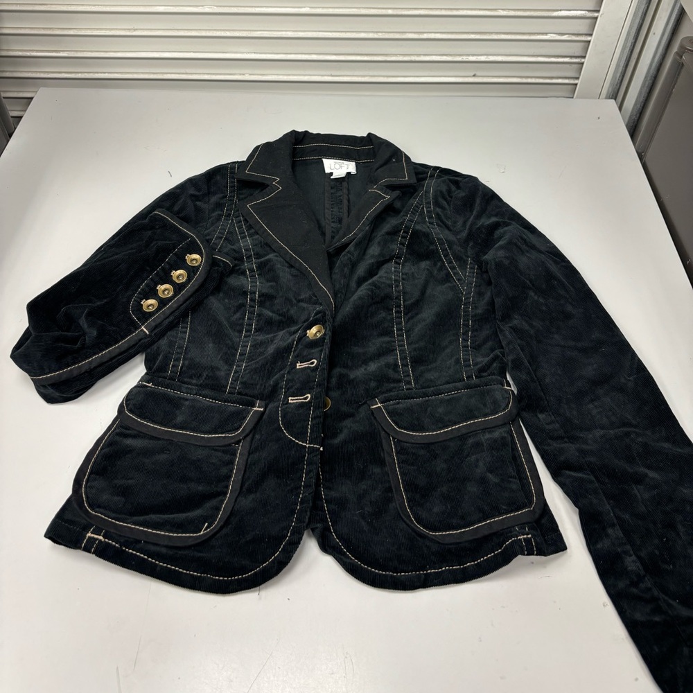 Black velvet ann taylor loft blazer